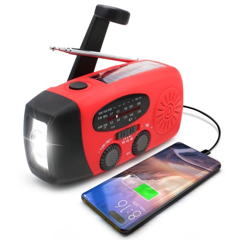 Earthquake disaster solar hand crank radio camping outdoor mini emergency (1Pack